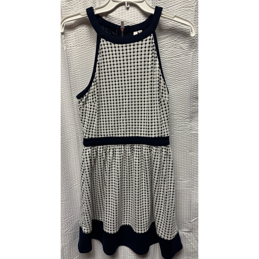 Speechless Women's Navy Geometric Print Sleeveless A-line Dress Size‎ Medium
